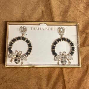 Thalia Sodi Black and Gold Bee Earrings